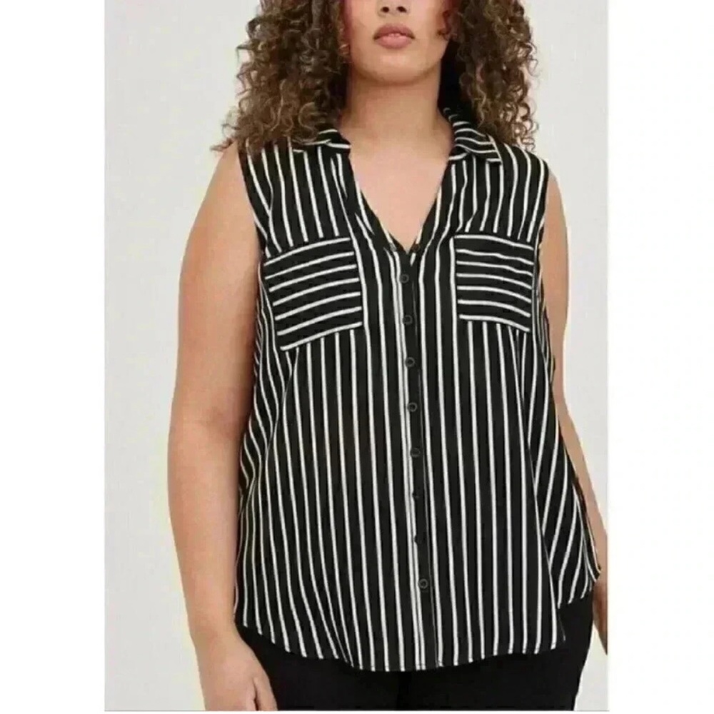 Torrid Georgette Button Up Blouse